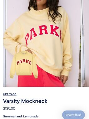 PARKE Summerland Lemonade Varsity Mockneck S/M